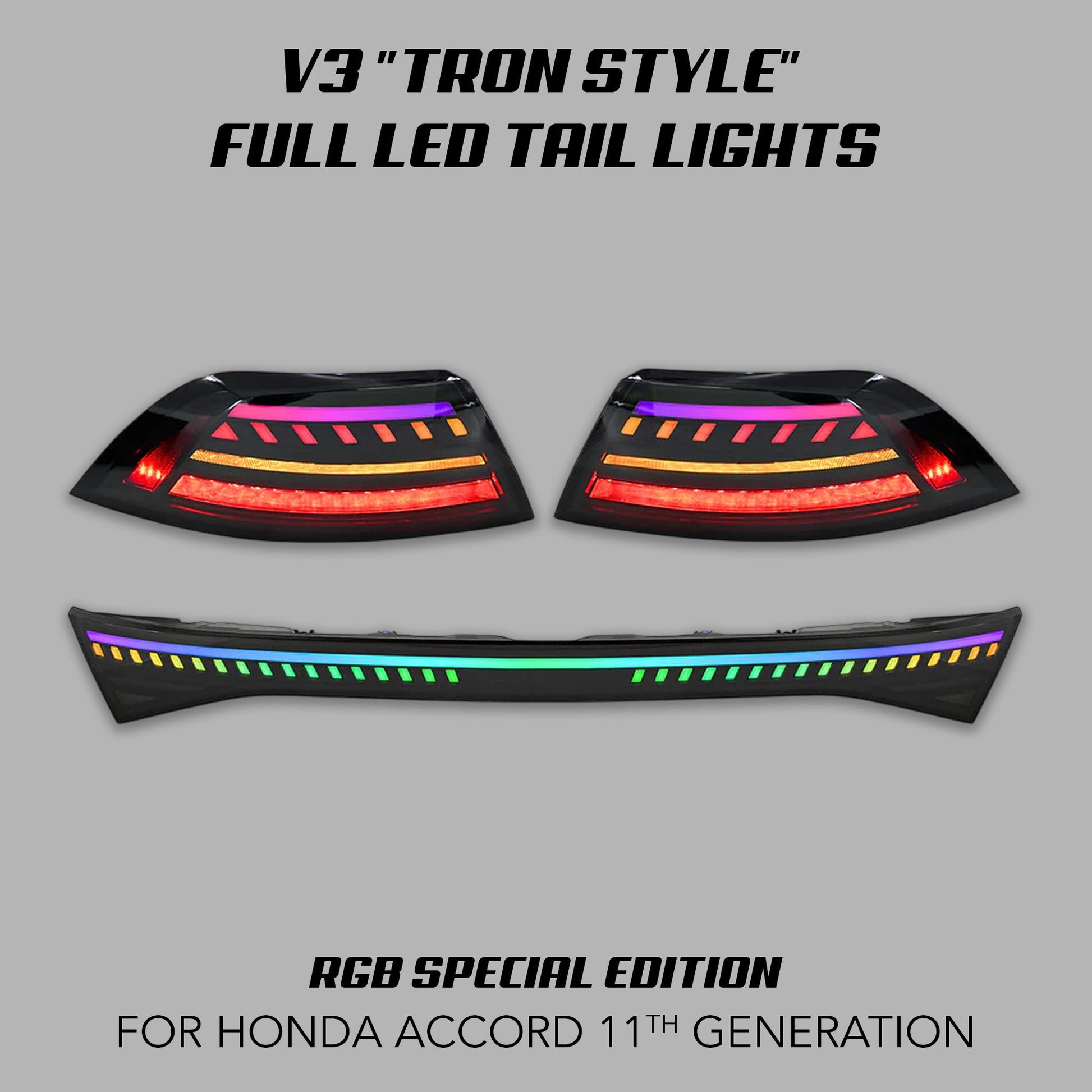 [ACCORD 2023 - 2026] V3 "TRON STYLE" FULL LED TAIL LIGHTS - XGENAUTO