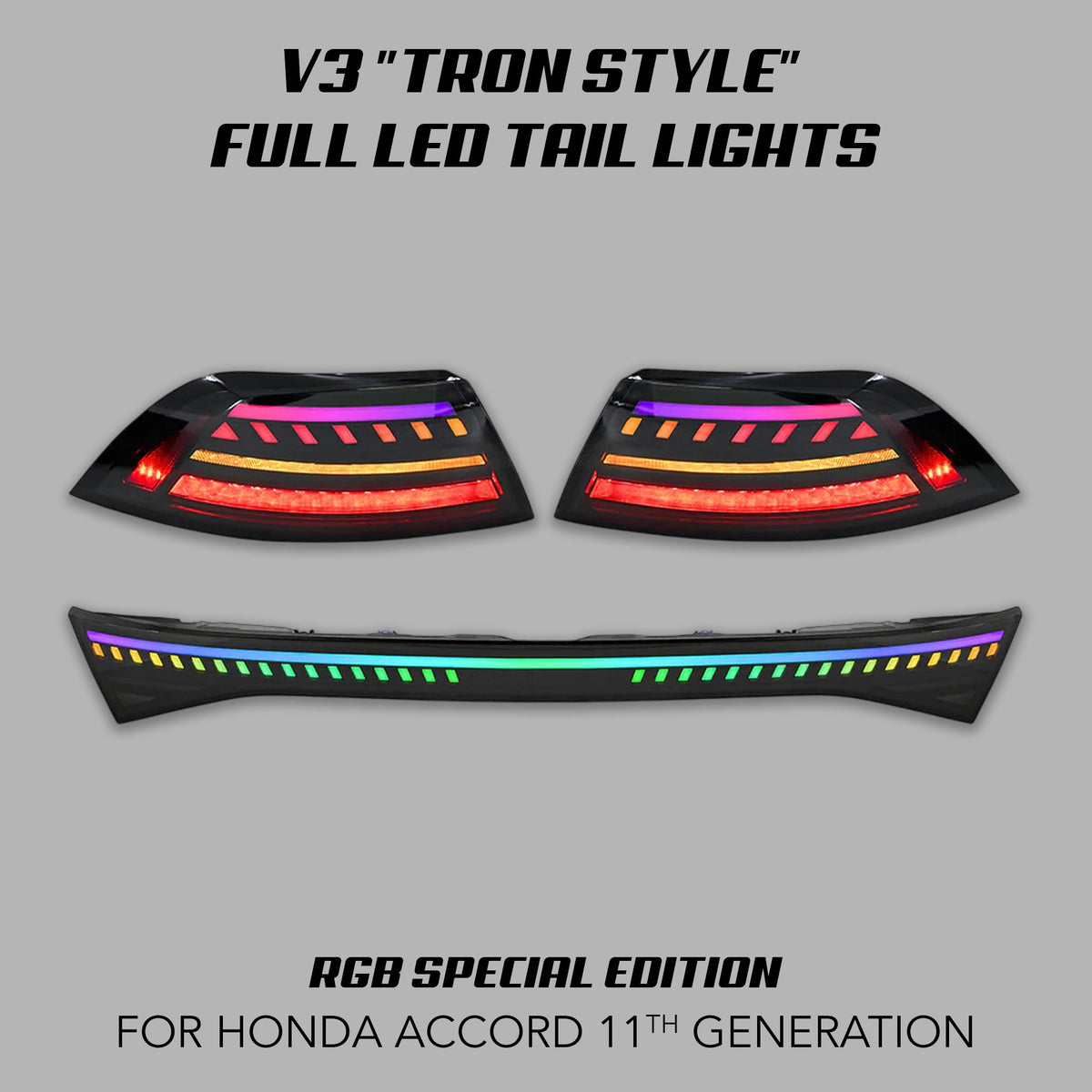 [ACCORD 2023 - 2026] V3 "TRON STYLE" FULL LED TAIL LIGHTS - XGENAUTO