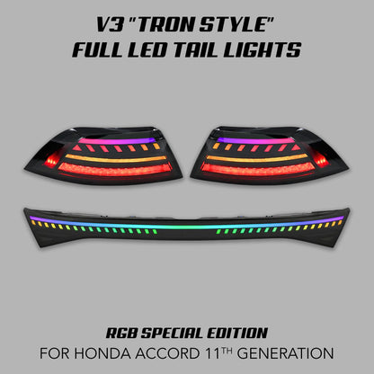 [ACCORD 2023 - 2026] V3 "TRON STYLE" FULL LED TAIL LIGHTS - XGENAUTO