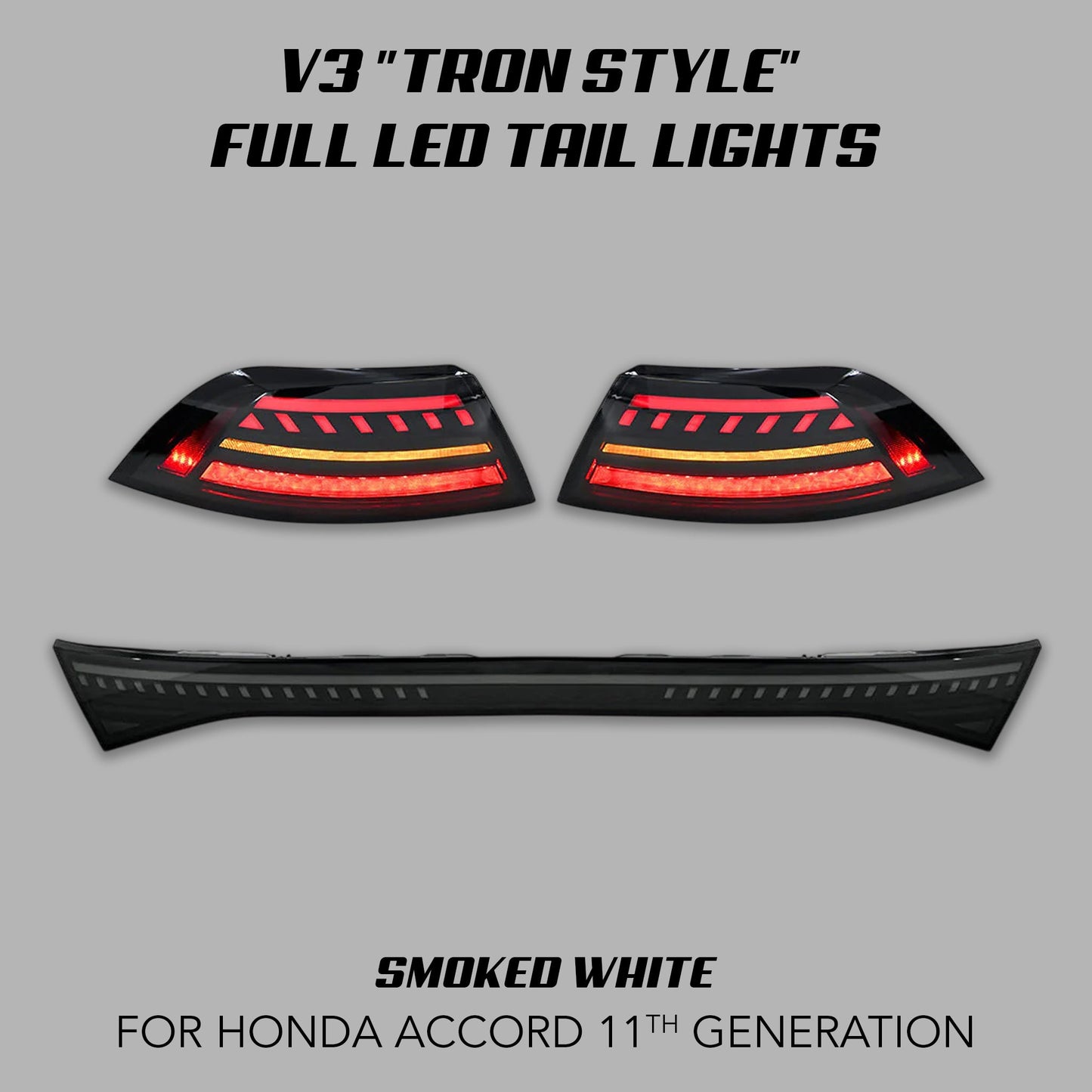 [ACCORD 2023 - 2026] V3 "TRON STYLE" FULL LED TAIL LIGHTS - XGENAUTO