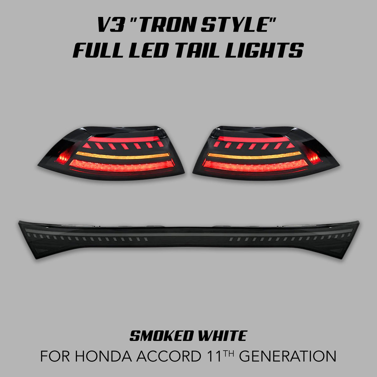 [ACCORD 2023 - 2026] V3 "TRON STYLE" FULL LED TAIL LIGHTS - XGENAUTO
