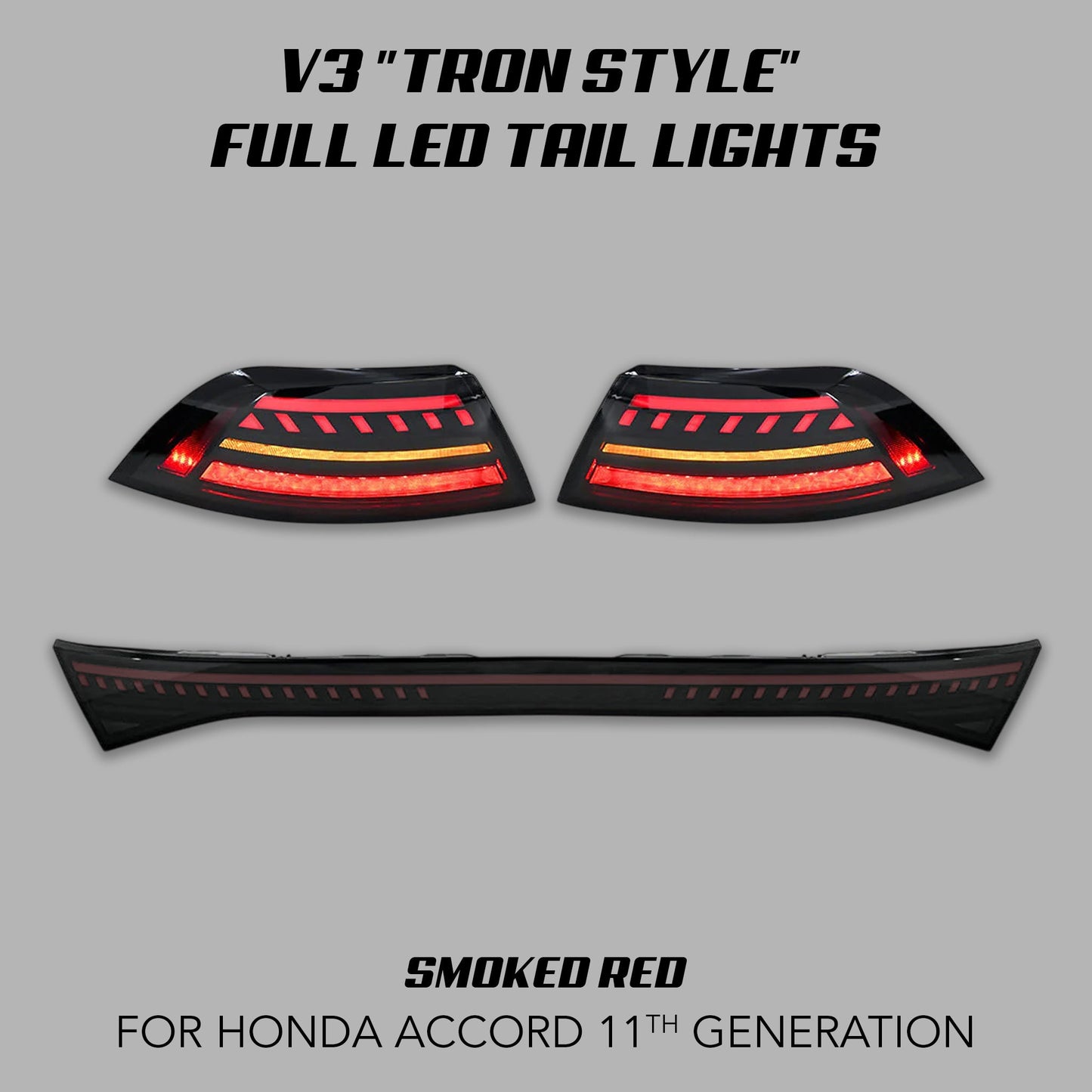 [ACCORD 2023 - 2026] V3 "TRON STYLE" FULL LED TAIL LIGHTS - XGENAUTO