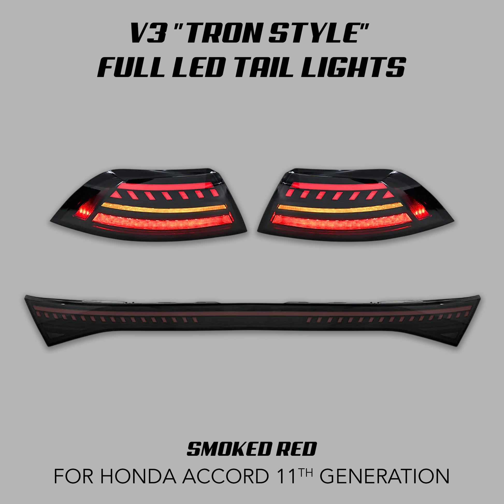 [ACCORD 2023 - 2026] V3 "TRON STYLE" FULL LED TAIL LIGHTS - XGENAUTO
