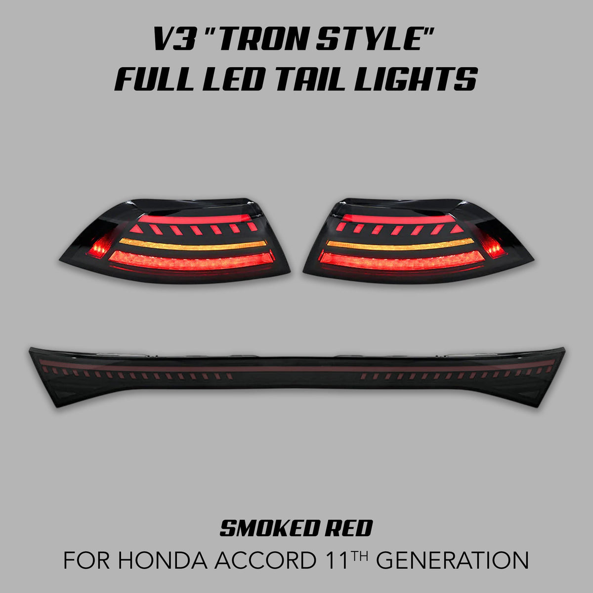 [ACCORD 2023 - 2026] V3 "TRON STYLE" FULL LED TAIL LIGHTS - XGENAUTO
