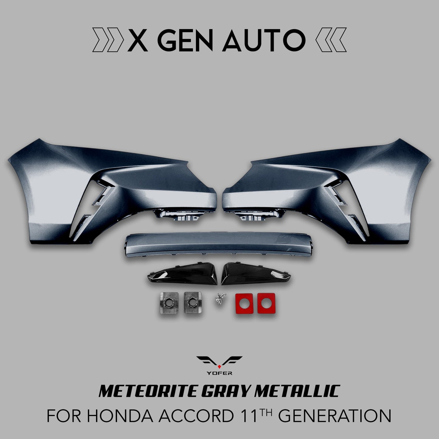 [ACCORD 2023 - 2026] YOFER DESIGN© MAX EDITION 3PC FRONT BUMPER KIT - XGENAUTO
