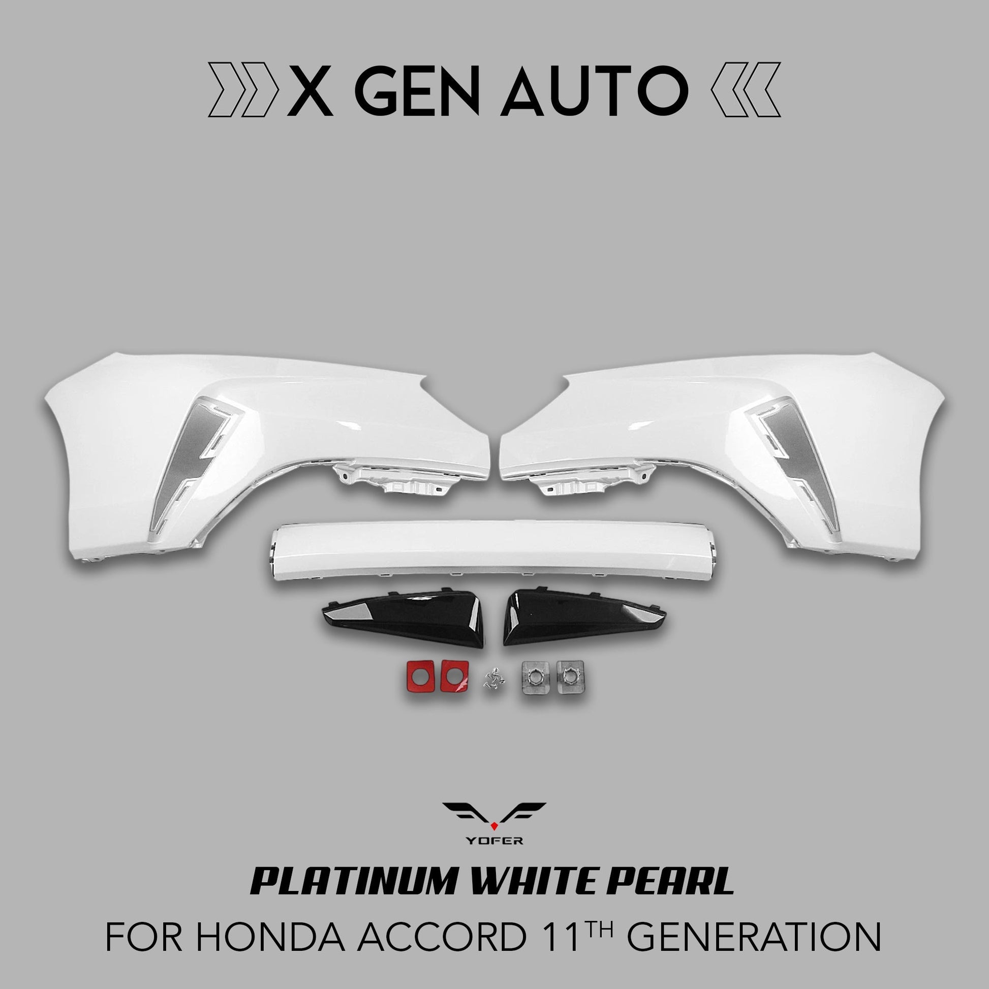 [ACCORD 2023 - 2026] YOFER DESIGN© MAX EDITION 3PC FRONT BUMPER KIT - XGENAUTO
