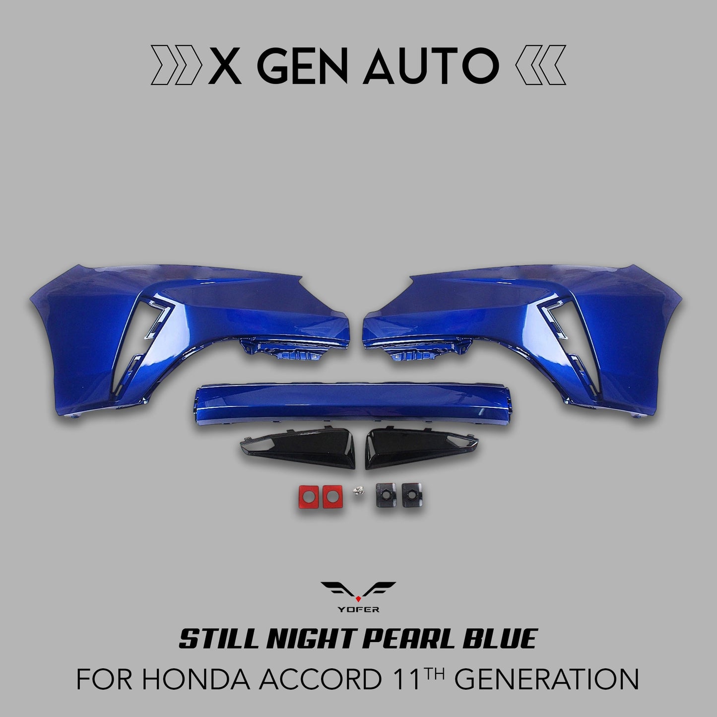 [ACCORD 2023 - 2026] YOFER DESIGN© MAX EDITION 3PC FRONT BUMPER KIT - XGENAUTO