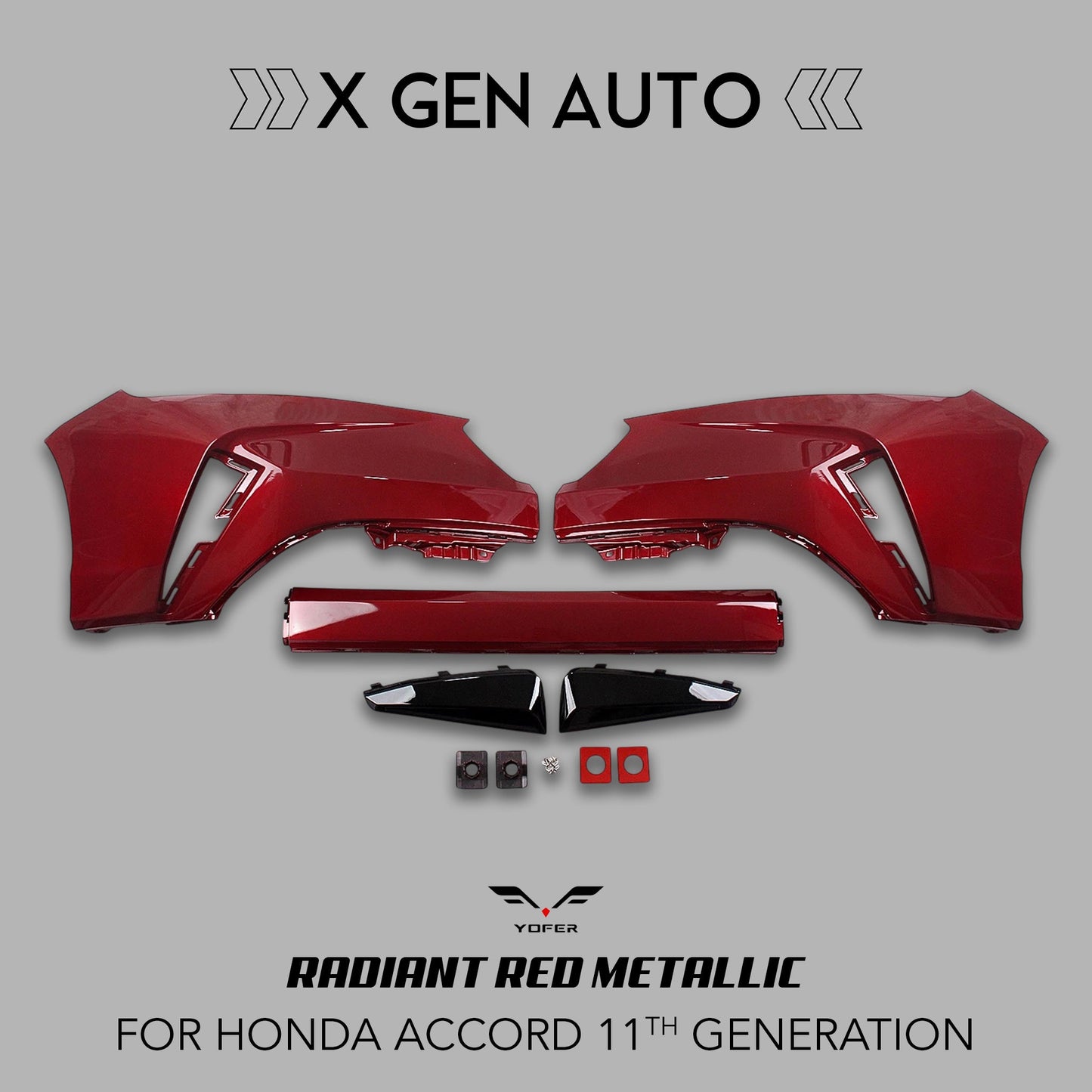 [ACCORD 2023 - 2026] YOFER DESIGN© MAX EDITION 3PC FRONT BUMPER KIT - XGENAUTO