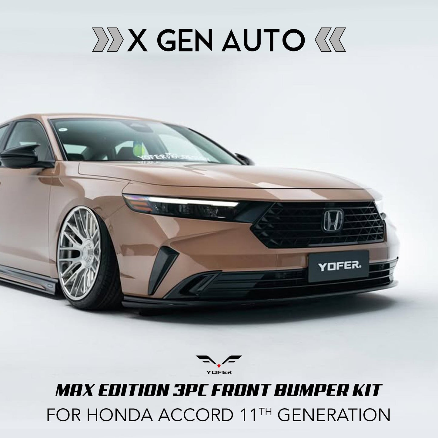 [ACCORD 2023 - 2026] YOFER DESIGN© MAX EDITION 3PC FRONT BUMPER KIT - XGENAUTO