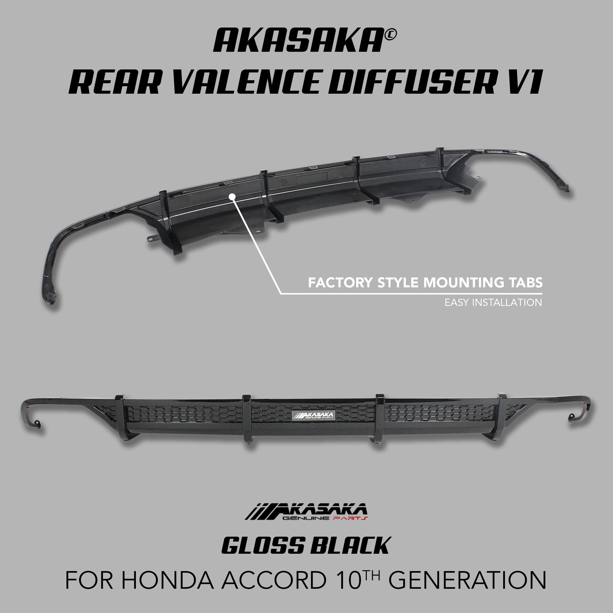 ACCORD X] AKASAKA© REAR VALENCE DIFFUSER V1 – XGENAUTO