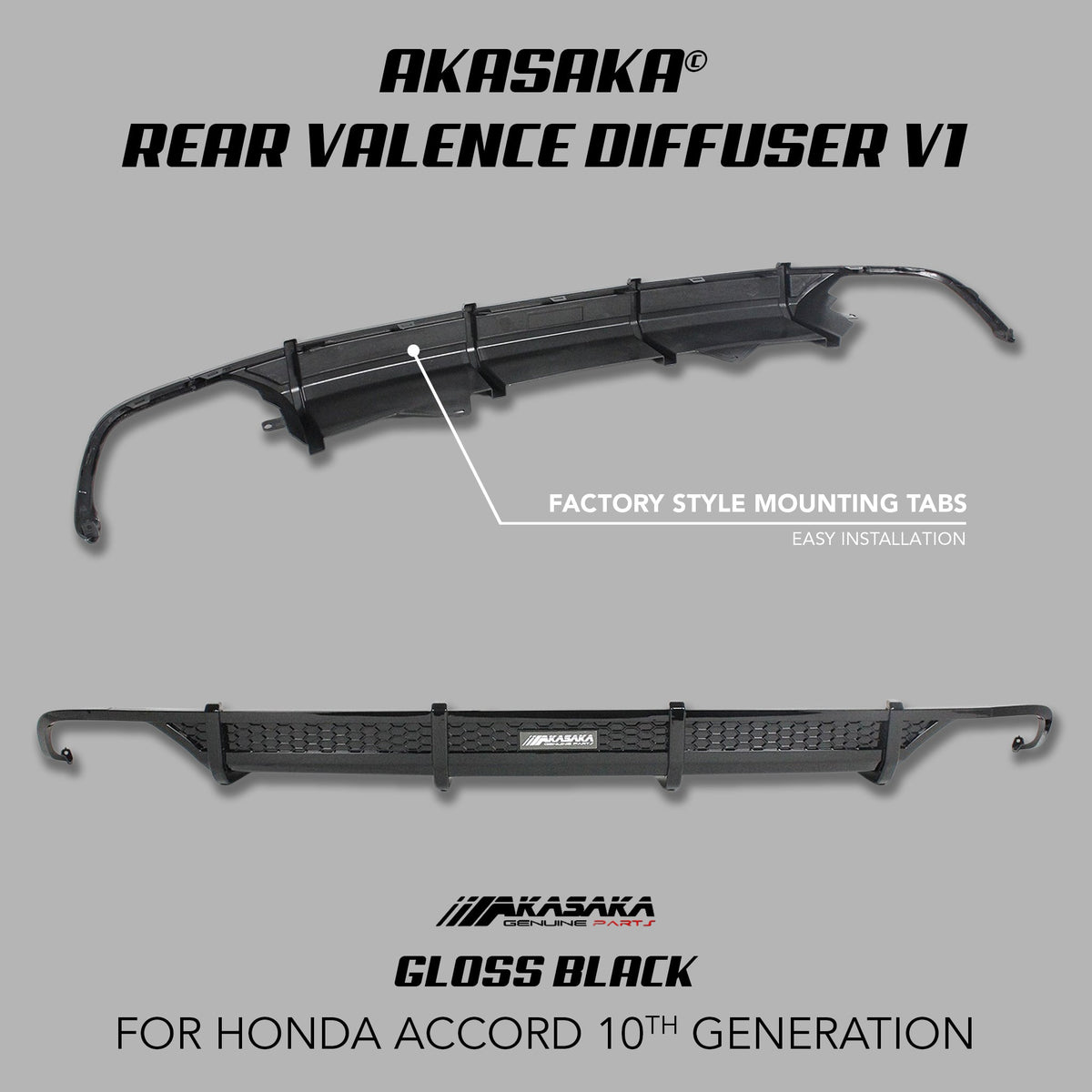 [ACCORD X] AKASAKA© REAR VALENCE DIFFUSER V1 - XGENAUTO