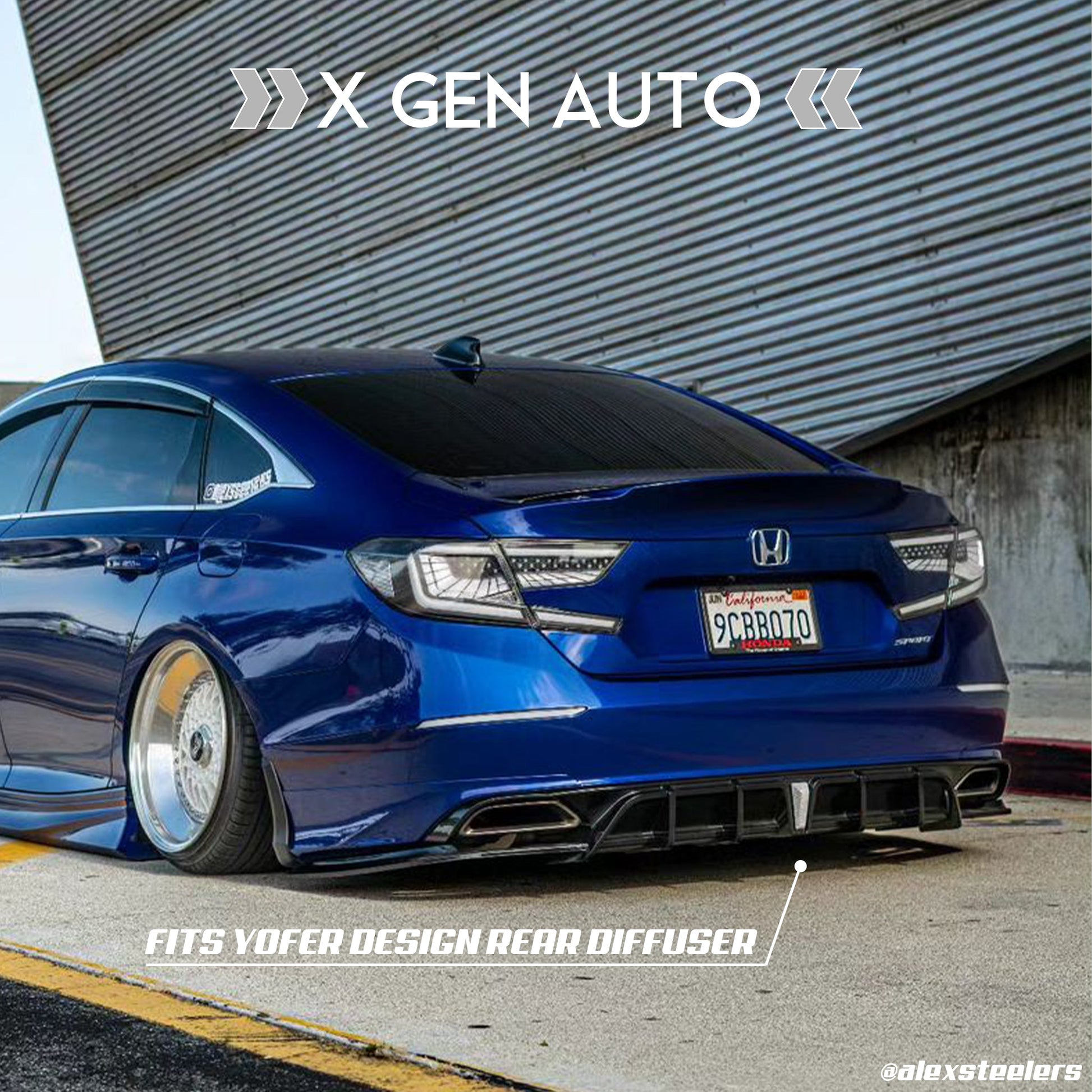 [ACCORD X] F1 STYLE CLEAR BRAKE LIGHT FOR YOFER DESIGN REAR DIFFUSER - XGENAUTO