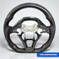 [ACCORD X] PRE - CONFIGURED: GLOSS BLACK TWILL CARBON FIBER WHEEL w/ RED ACCENTS - XGENAUTO