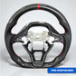 [ACCORD X] PRE - CONFIGURED: GLOSS BLACK TWILL CARBON FIBER WHEEL w/ RED ACCENTS - XGENAUTO