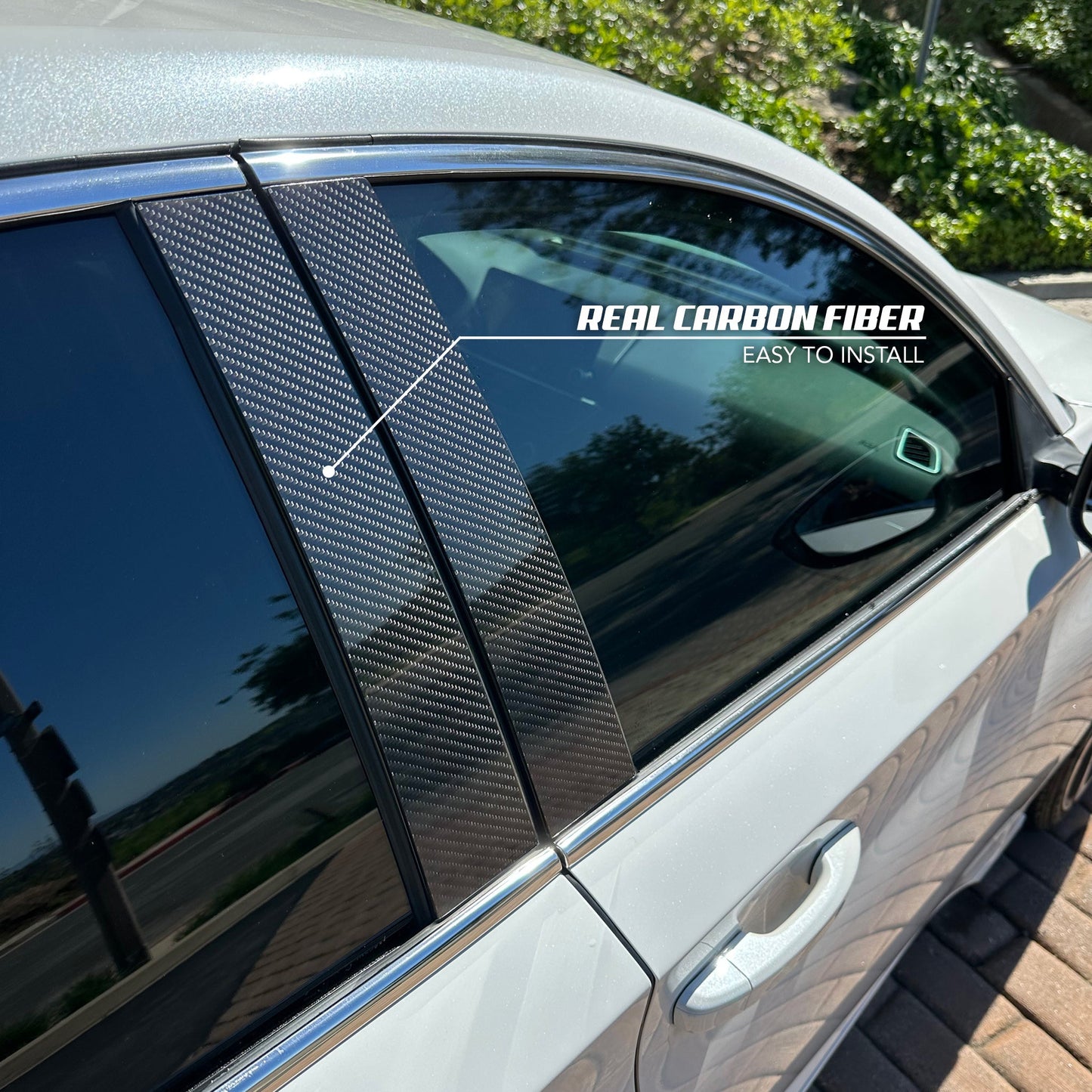 [ACCORD X] REAL CARBON FIBER WINDOW PILLAR COVERS - XGENAUTO