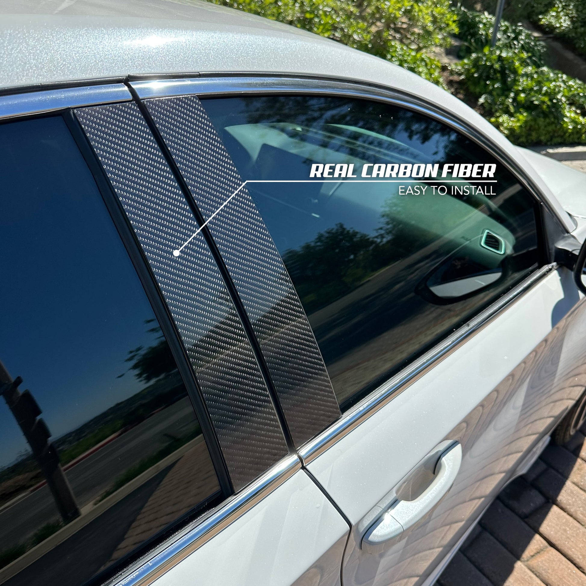 [ACCORD X] REAL CARBON FIBER WINDOW PILLAR COVERS - XGENAUTO