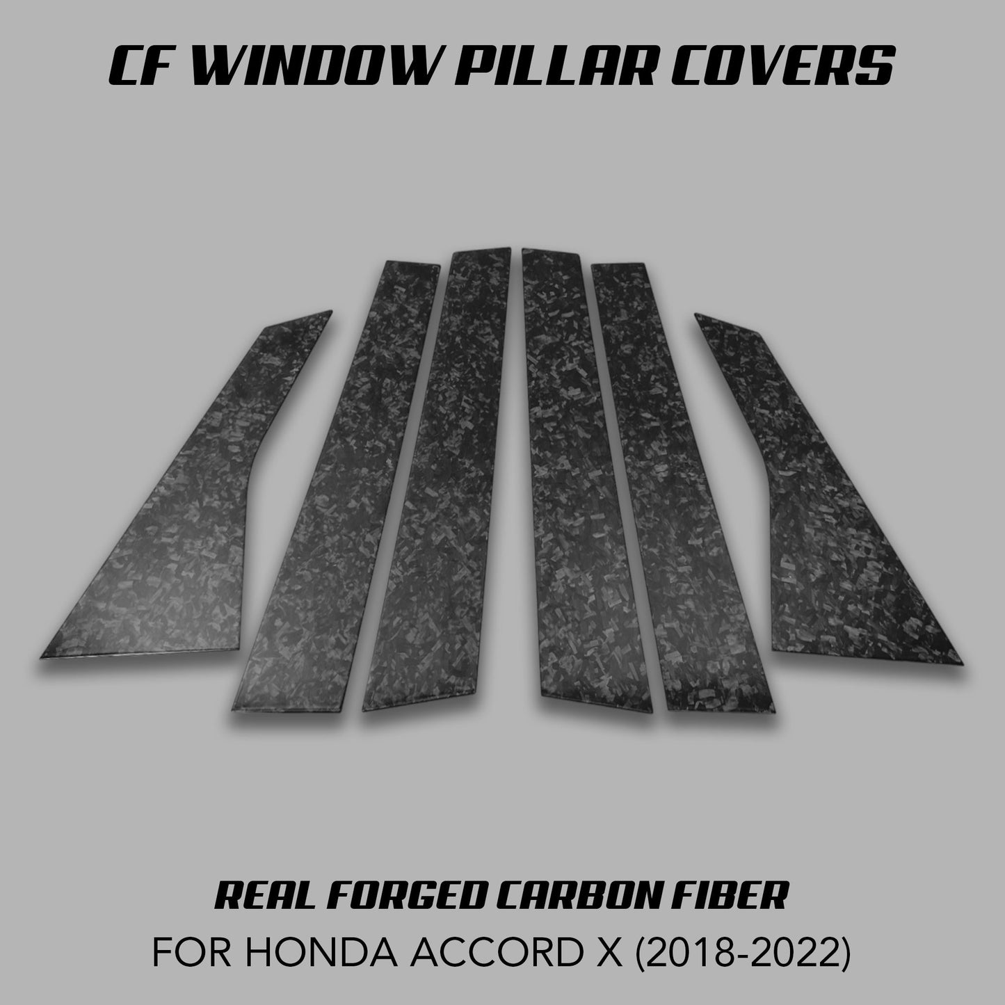 [ACCORD X] REAL CARBON FIBER WINDOW PILLAR COVERS - XGENAUTO