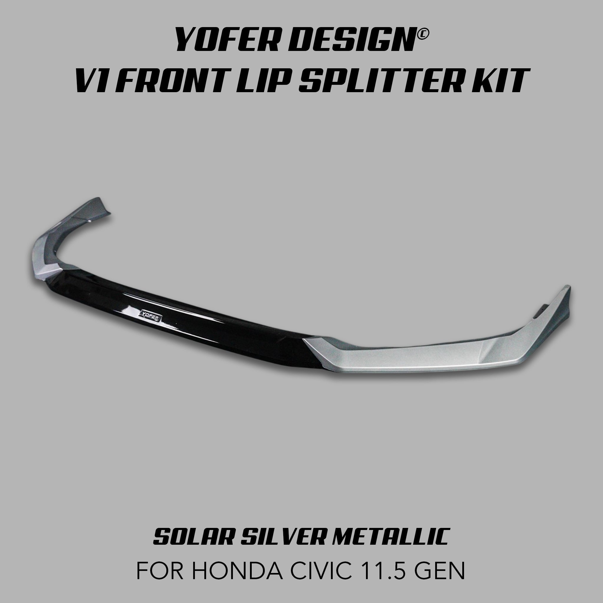 BUY CIVIC 11.5 GEN 2025+ V1 FRONT LIP SPLITTER KIT BY YOFER DESIGN