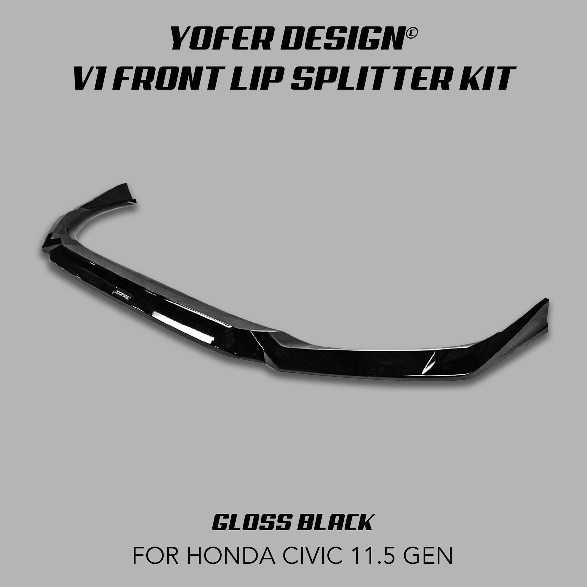 [CIVIC 11.5 GEN 2025+] YOFER DESIGN© V1 FRONT LIP SPLITTER KIT - XGENAUTO