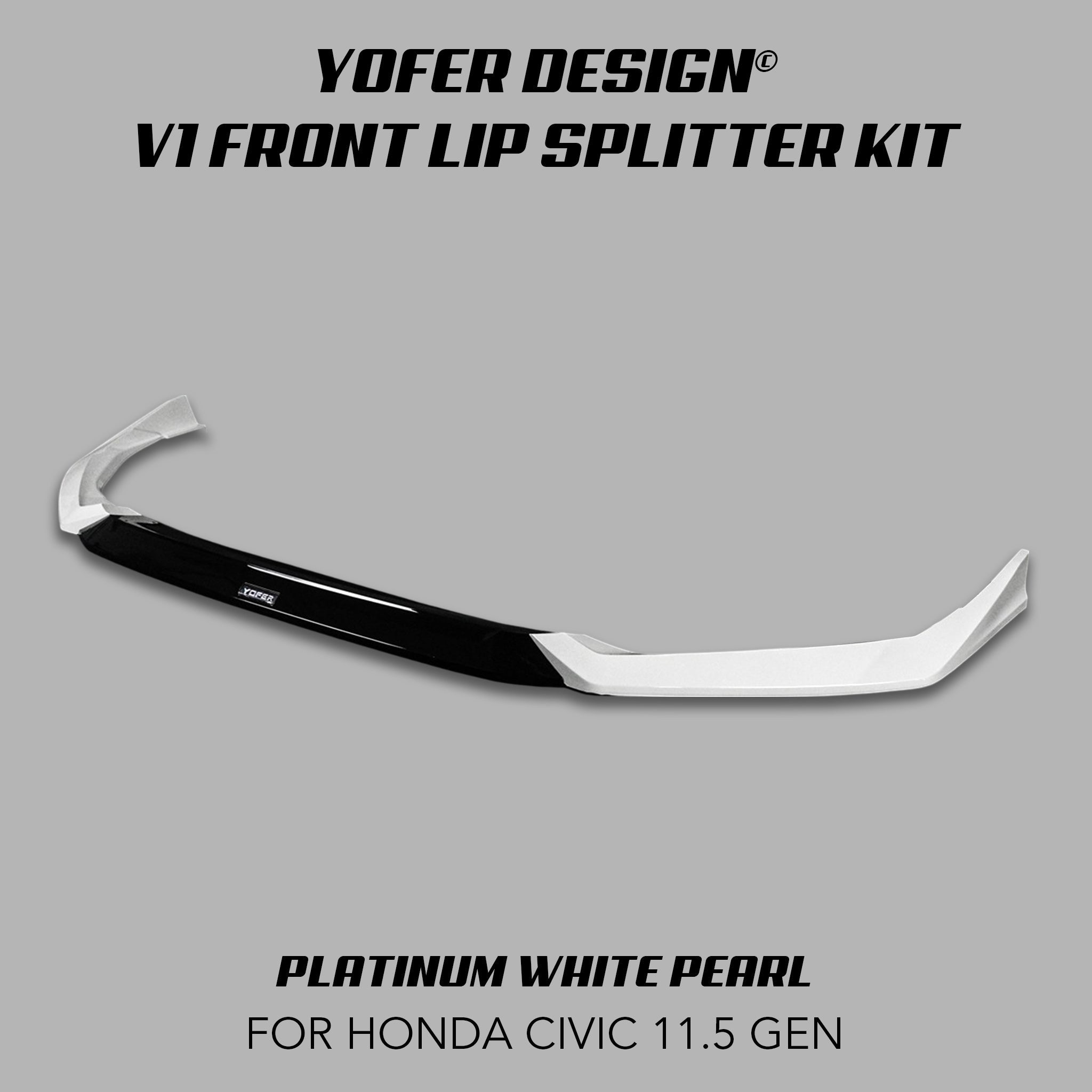 BUY CIVIC 11.5 GEN 2025+ V1 FRONT LIP SPLITTER KIT BY YOFER DESIGN