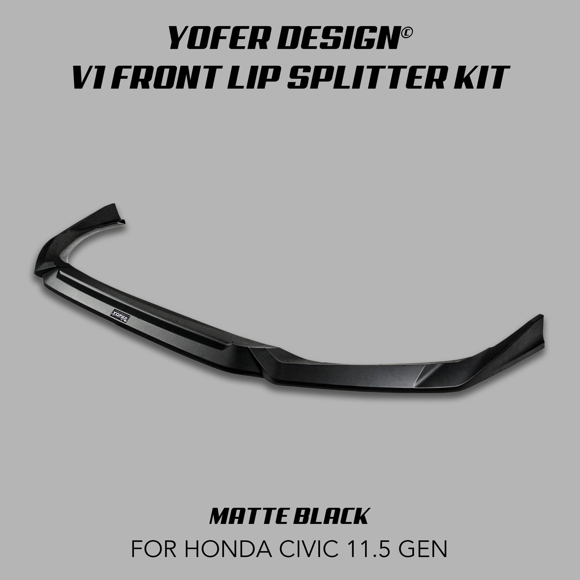 [CIVIC 11.5 GEN 2025+] YOFER DESIGN© V1 FRONT LIP SPLITTER KIT - XGENAUTO