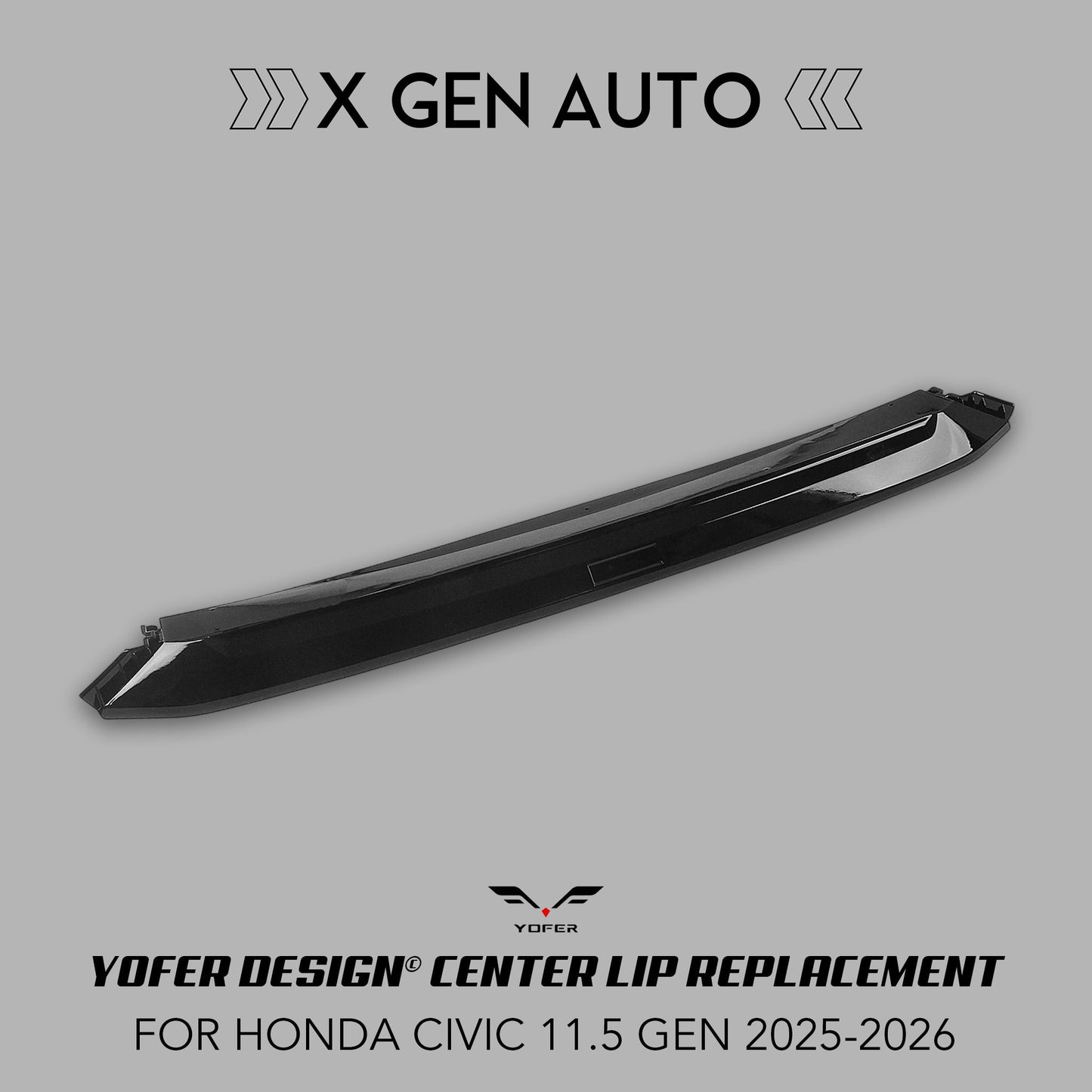 [CIVIC 11TH] CENTER SECTION FRONT LIP SPLITTER REPLACEMENTS - XGENAUTO