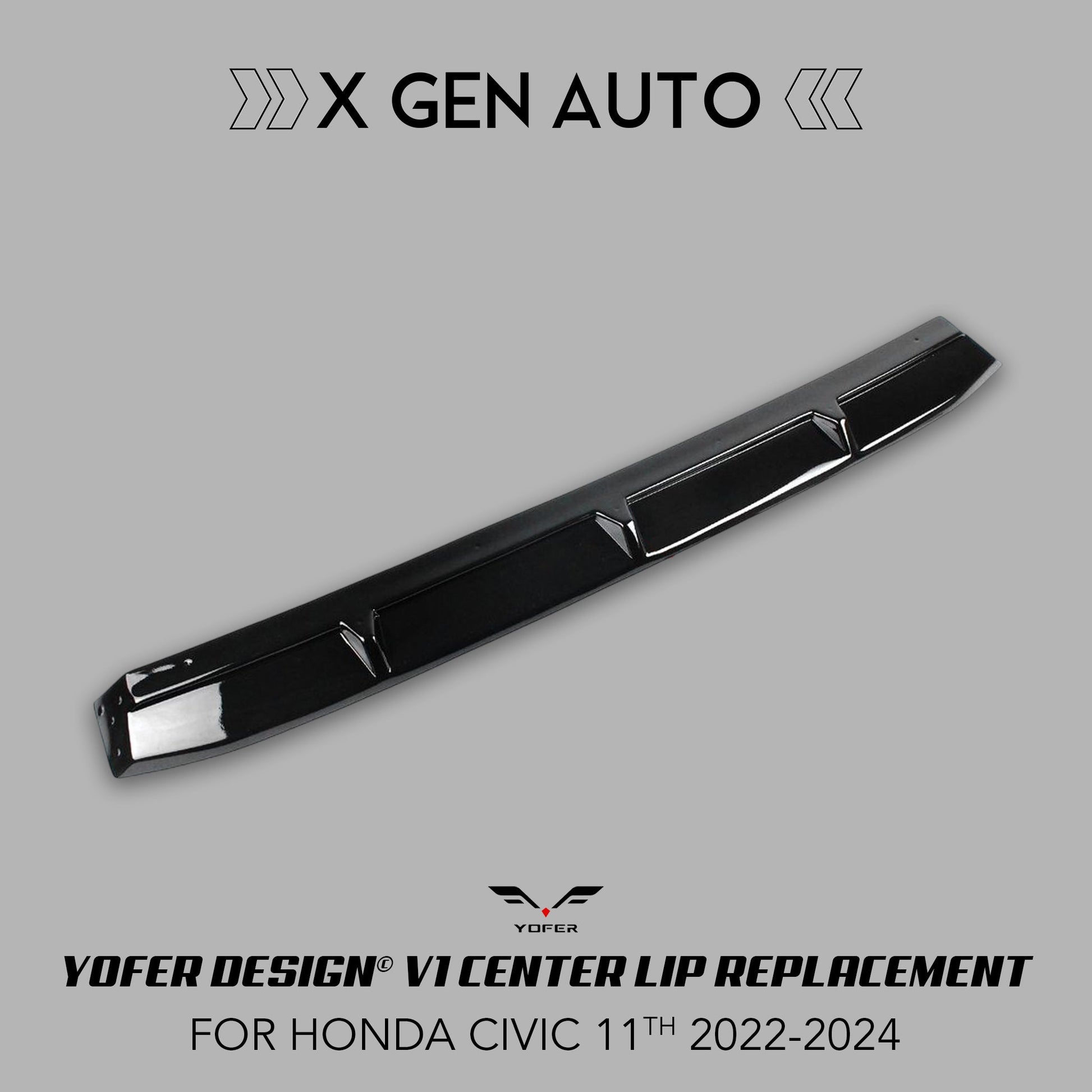 [CIVIC 11TH] CENTER SECTION FRONT LIP SPLITTER REPLACEMENTS - XGENAUTO