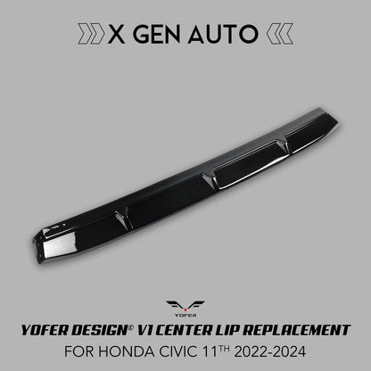 [CIVIC 11TH] CENTER SECTION FRONT LIP SPLITTER REPLACEMENTS - XGENAUTO