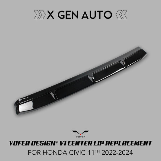 [CIVIC 11TH] CENTER SECTION FRONT LIP SPLITTER REPLACEMENTS - XGENAUTO