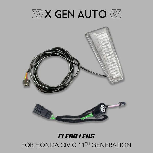 [CIVIC 11TH] F1 STYLE CLEAR BRAKE LIGHT FOR YOFER DESIGN REAR DIFFUSER - XGENAUTO