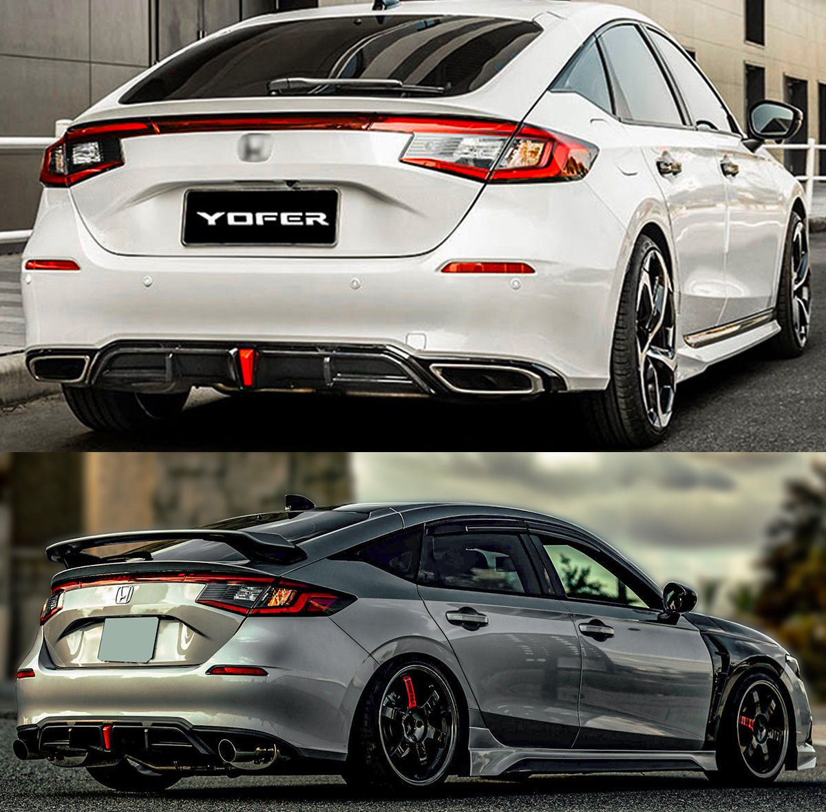 [CIVIC 11TH HATCHBACK] YOFER DESIGN© REAR VALENCE DIFFUSER - XGENAUTO