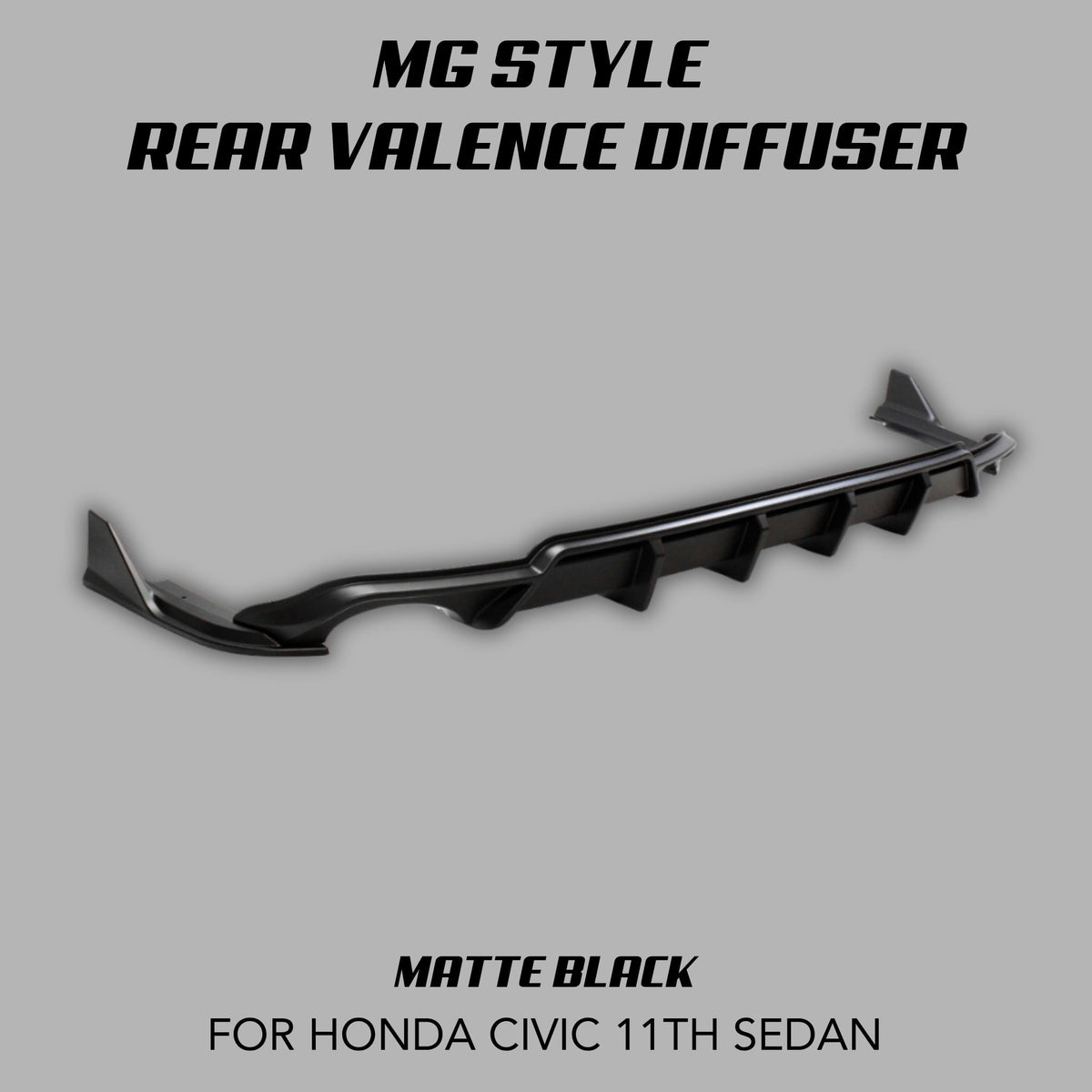 [CIVIC 11TH SEDAN] "MG STYLE' REAR VALENCE DIFFUSER - XGENAUTO