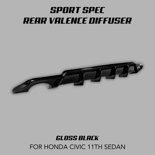 [CIVIC 11TH SEDAN] SPORT SPEC REAR VALENCE DIFFUSER - XGENAUTO