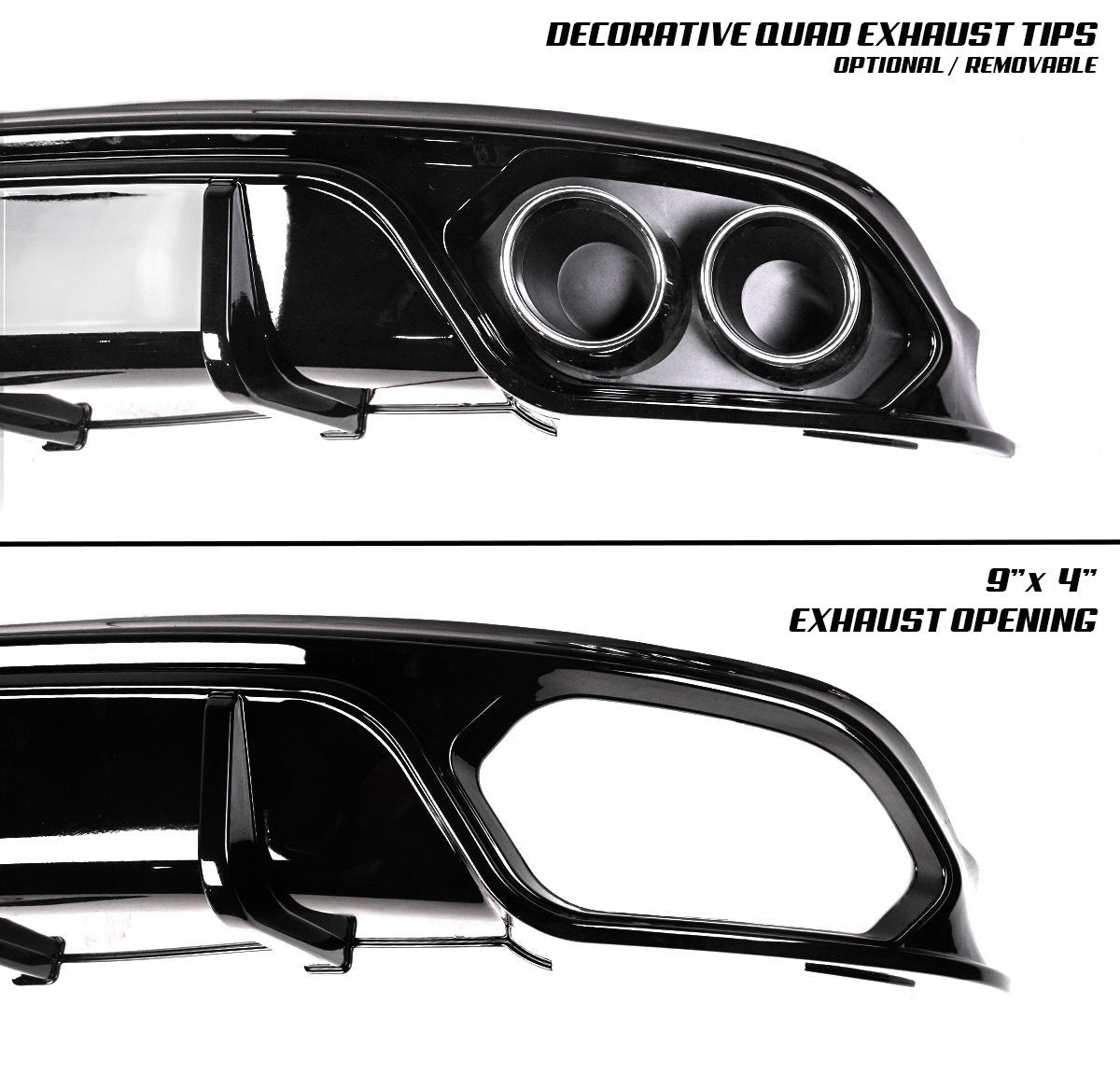 [CIVIC 11TH SEDAN] SPORT STYLE REAR VALENCE DIFFUSER - XGENAUTO