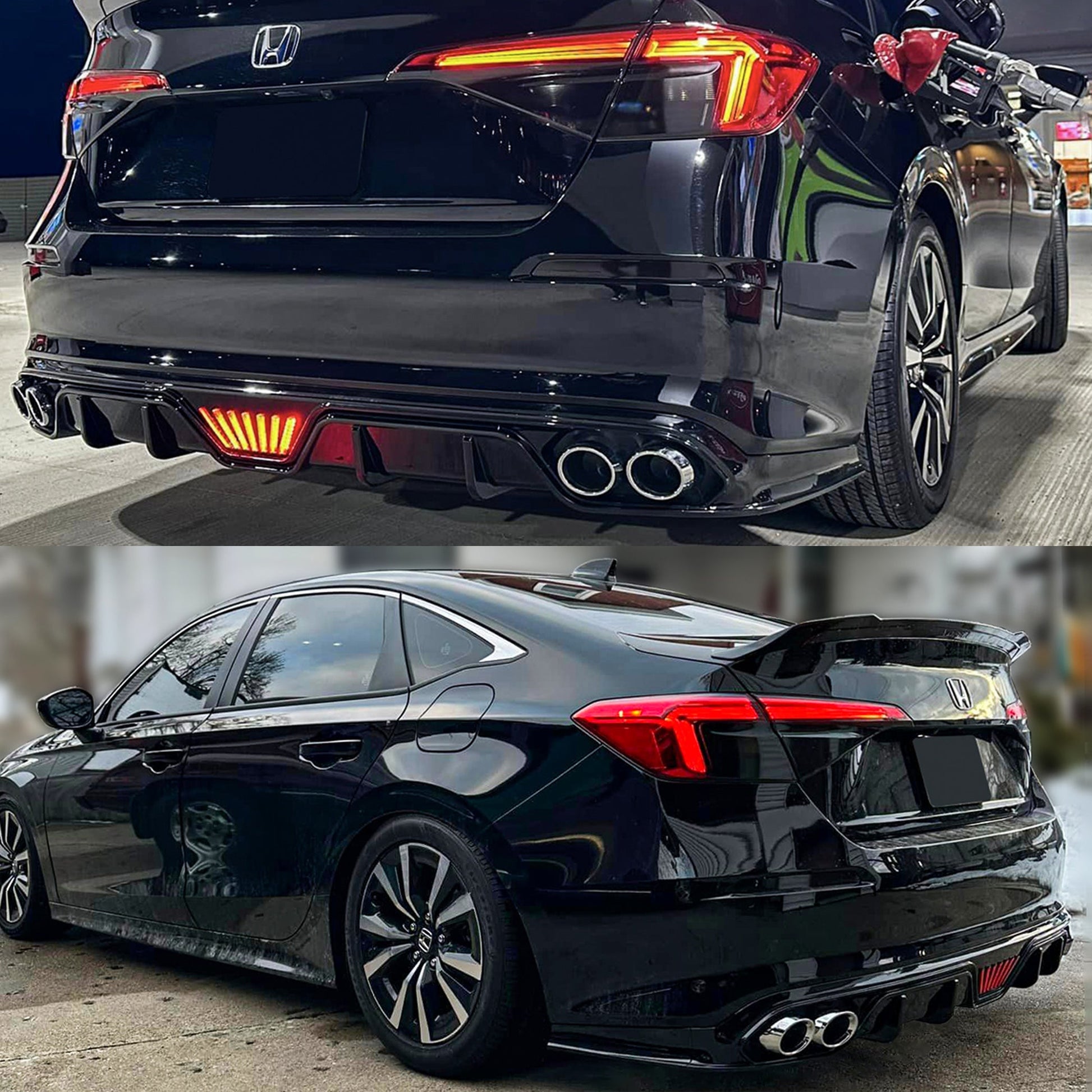 [CIVIC 11TH SEDAN] SPORT STYLE REAR VALENCE DIFFUSER - XGENAUTO
