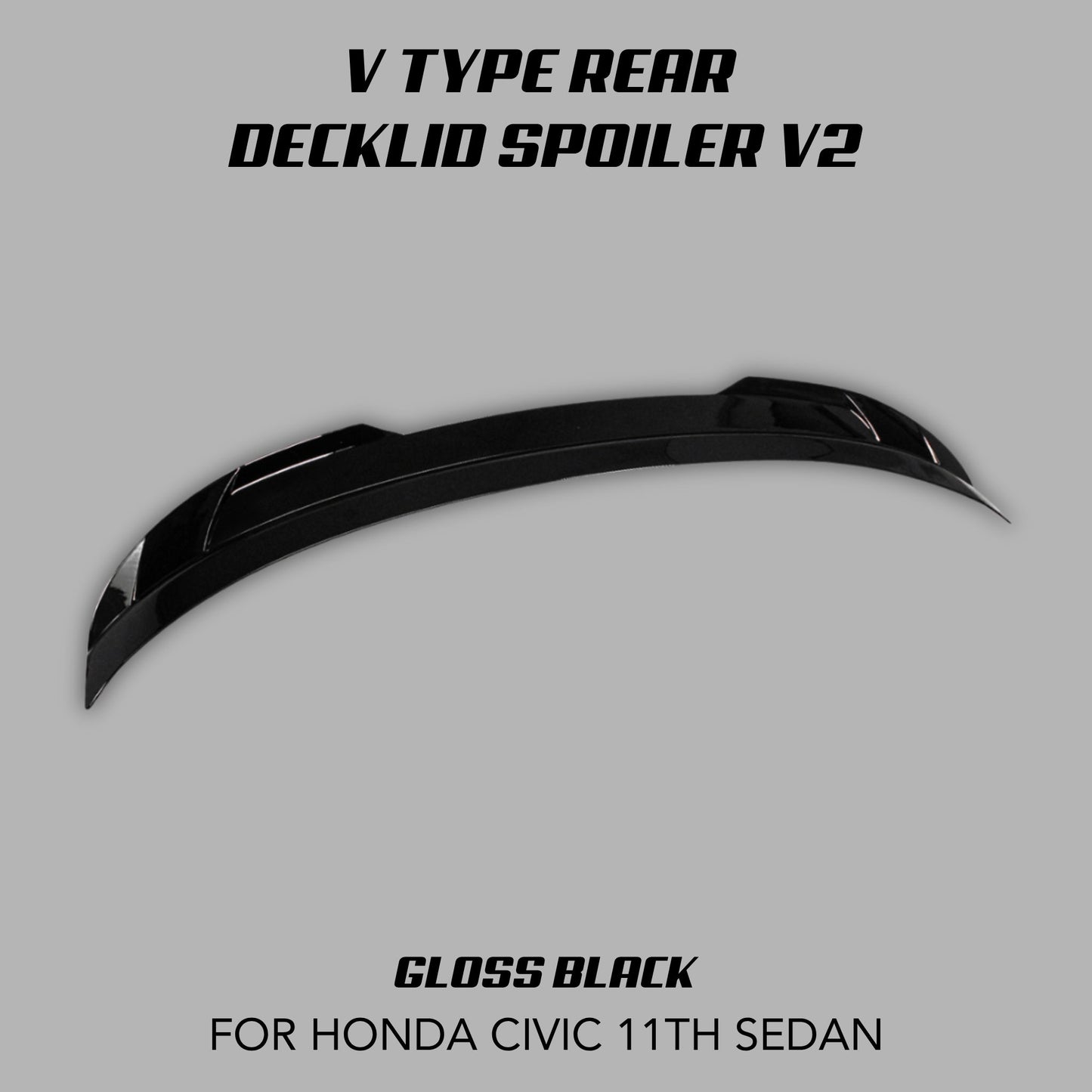[CIVIC 11TH SEDAN] V TYPE REAR DECKLID SPOILER V2 - XGENAUTO