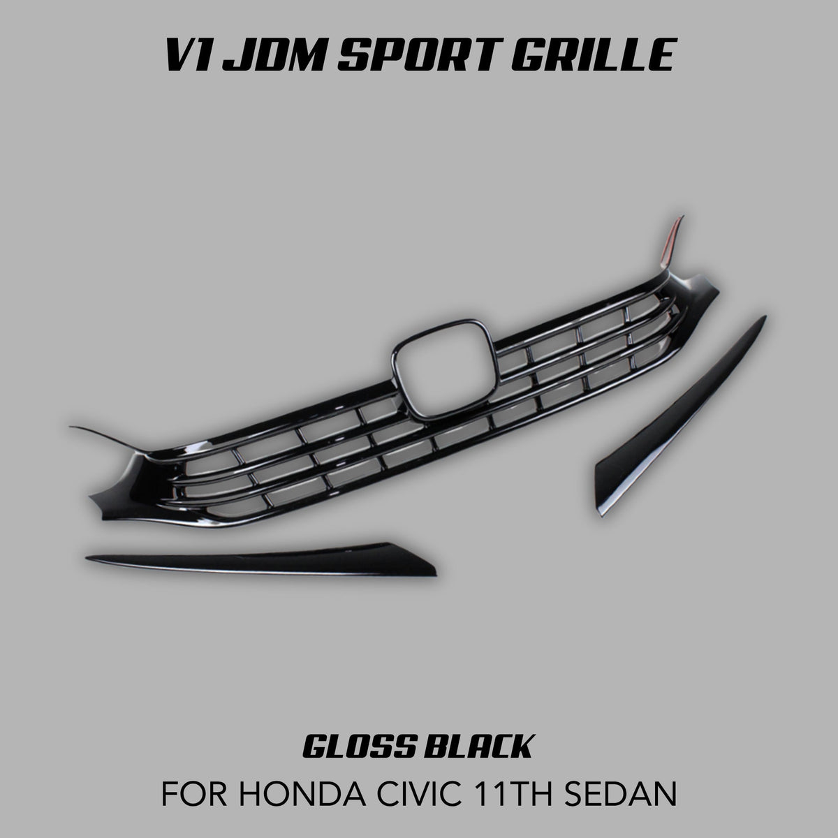 [CIVIC 11TH SEDAN] V1 JDM SPORT GRILLE - XGENAUTO