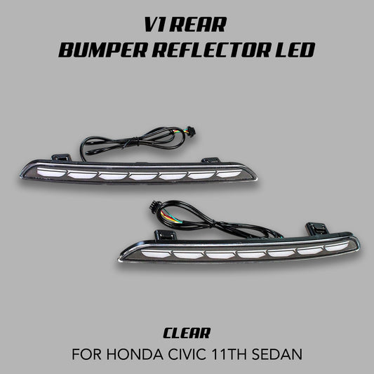 [CIVIC 11TH SEDAN] V1 REAR BUMPER REFLECTOR LED - XGENAUTO