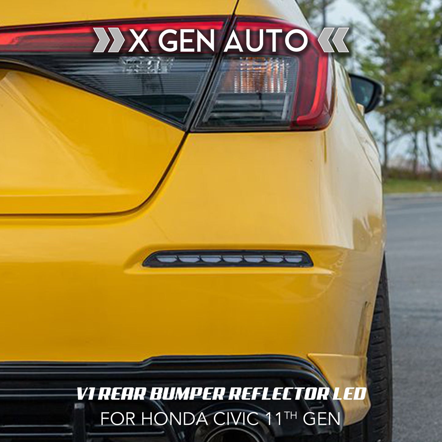 [CIVIC 11TH SEDAN] V1 REAR BUMPER REFLECTOR LED - XGENAUTO