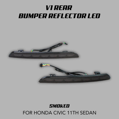 [CIVIC 11TH SEDAN] V1 REAR BUMPER REFLECTOR LED - XGENAUTO