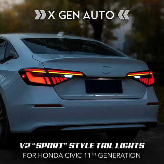 [CIVIC 11TH SEDAN] V2 "SPORT STYLE" TAIL LIGHTS - XGENAUTO