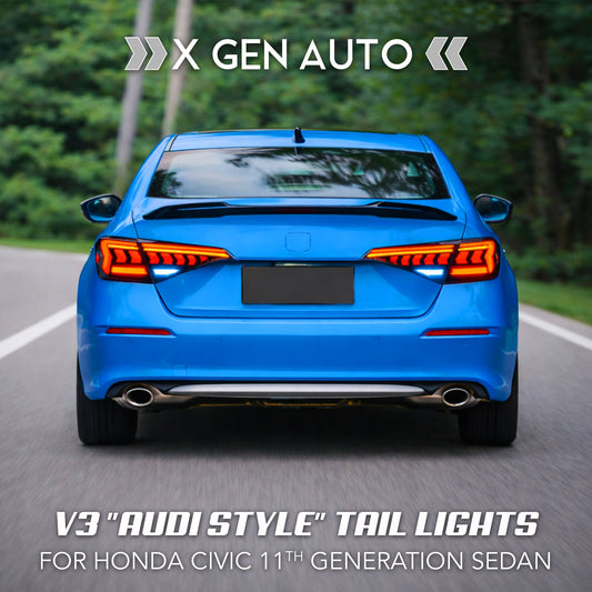 [CIVIC 11TH SEDAN] V3 "AUDI STYLE" TAIL LIGHTS - XGENAUTO