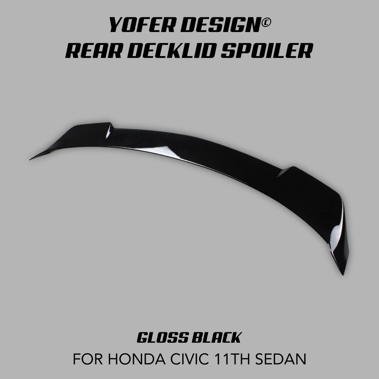 [CIVIC 11TH SEDAN] YOFER DESIGN© REAR DECKLID SPOILER - XGENAUTO