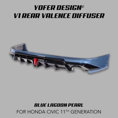 [CIVIC 11TH SEDAN] YOFER DESIGN© V1 REAR VALENCE DIFFUSER - XGENAUTO