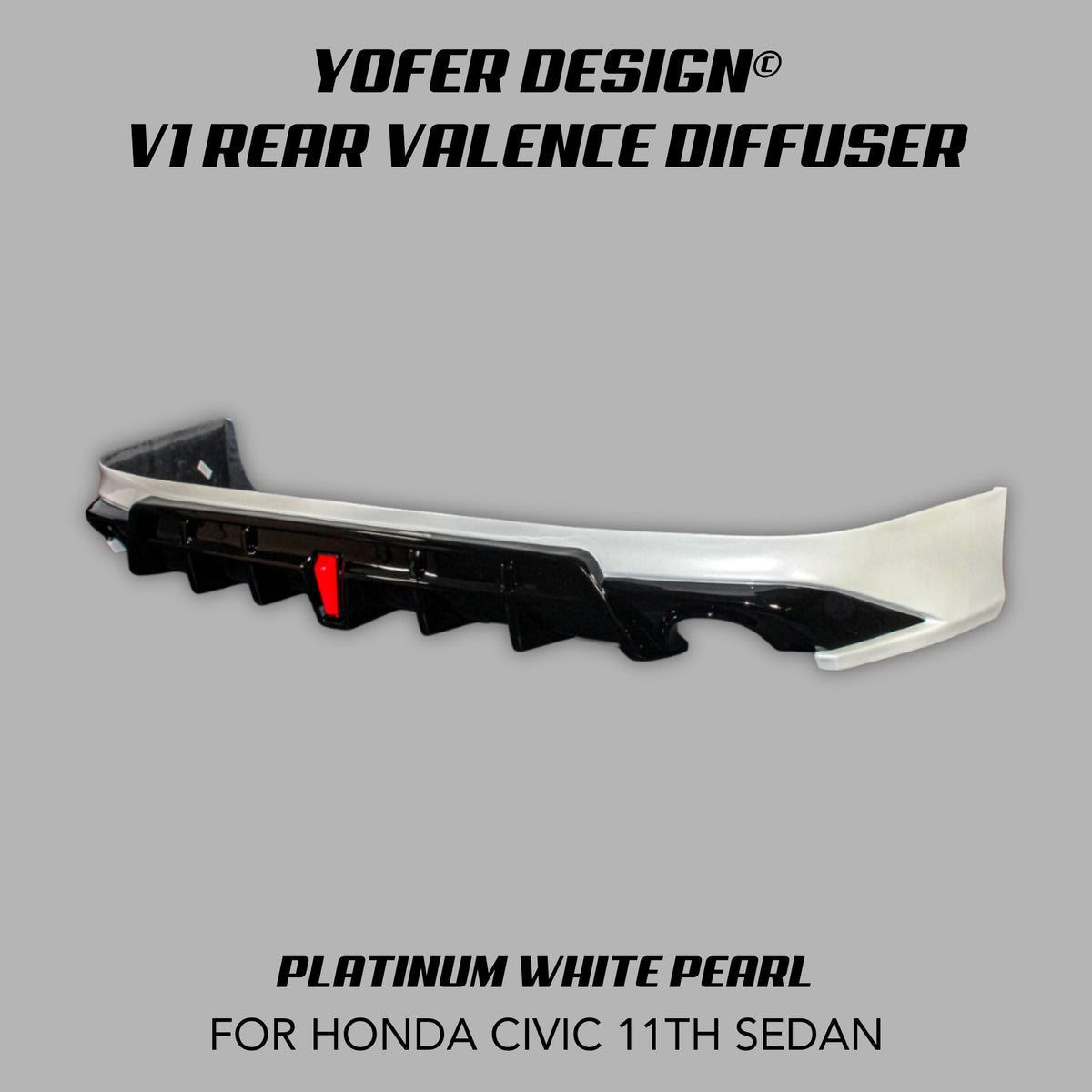 [CIVIC 11TH SEDAN] YOFER DESIGN© V1 REAR VALENCE DIFFUSER - XGENAUTO