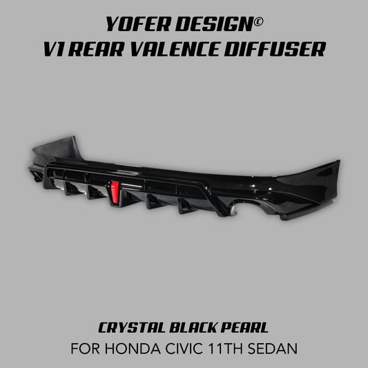 [CIVIC 11TH SEDAN] YOFER DESIGN© V1 REAR VALENCE DIFFUSER - XGENAUTO