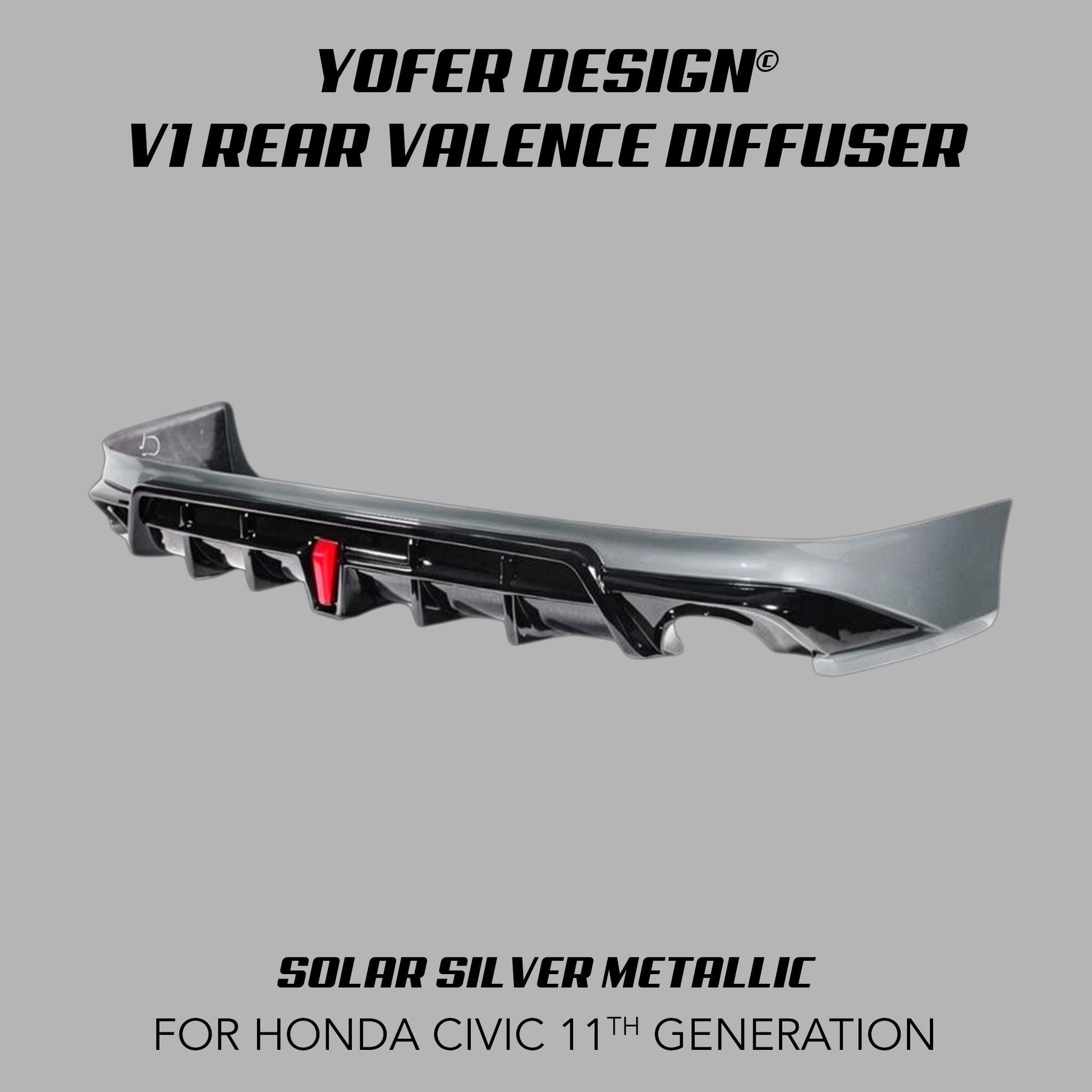 [CIVIC 11TH SEDAN] YOFER DESIGN© V1 REAR VALENCE DIFFUSER - XGENAUTO