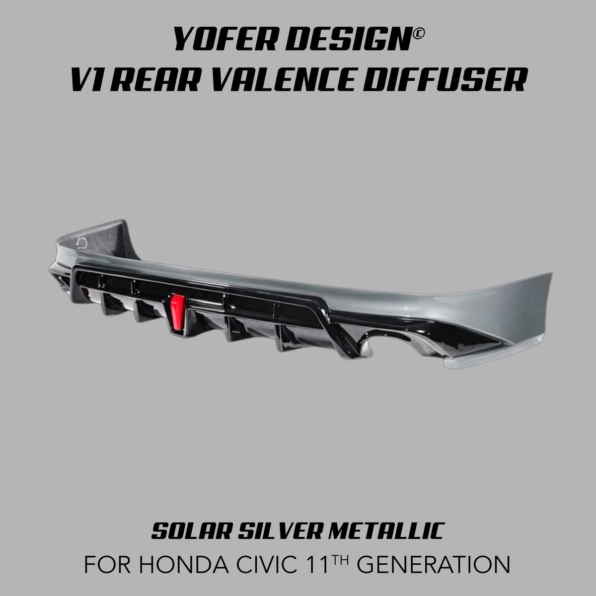 [CIVIC 11TH SEDAN] YOFER DESIGN© V1 REAR VALENCE DIFFUSER - XGENAUTO