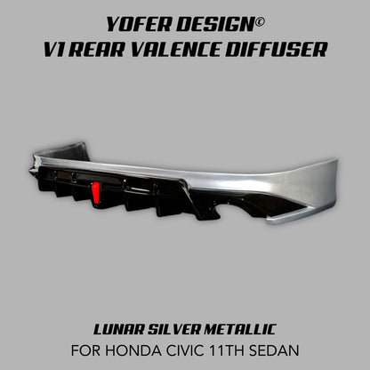[CIVIC 11TH SEDAN] YOFER DESIGN© V1 REAR VALENCE DIFFUSER - XGENAUTO