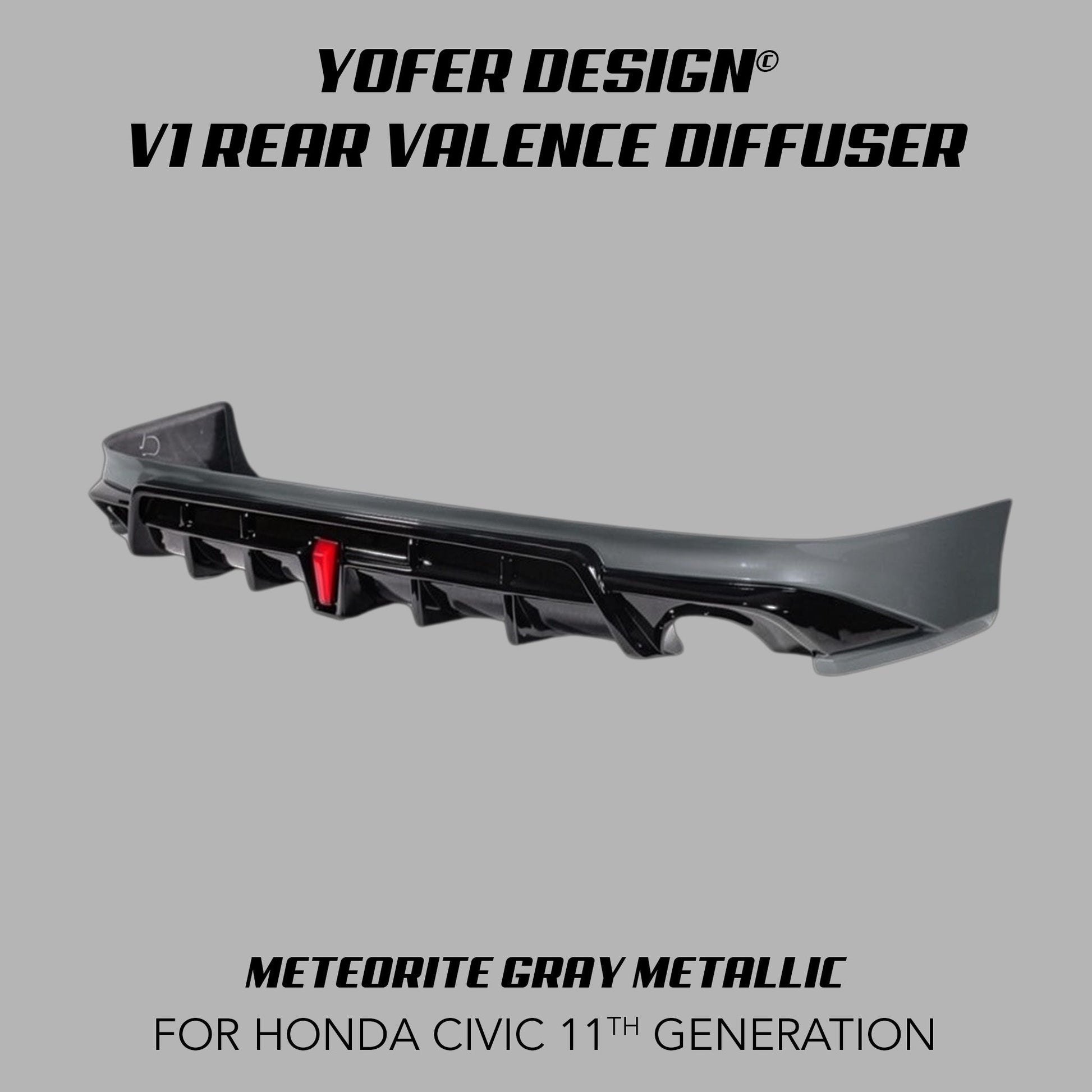 [CIVIC 11TH SEDAN] YOFER DESIGN© V1 REAR VALENCE DIFFUSER - XGENAUTO